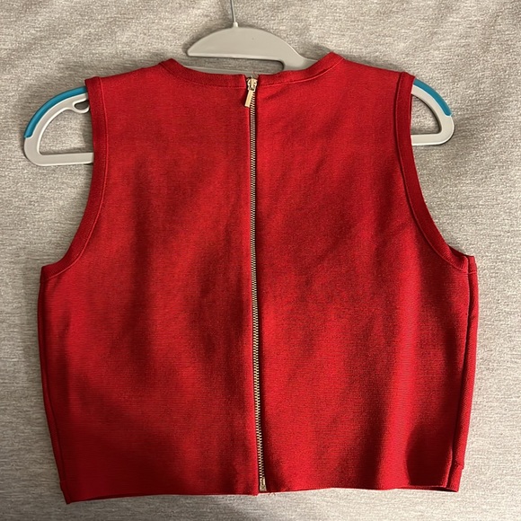Bebe red crop top size small - Picture 2 of 3